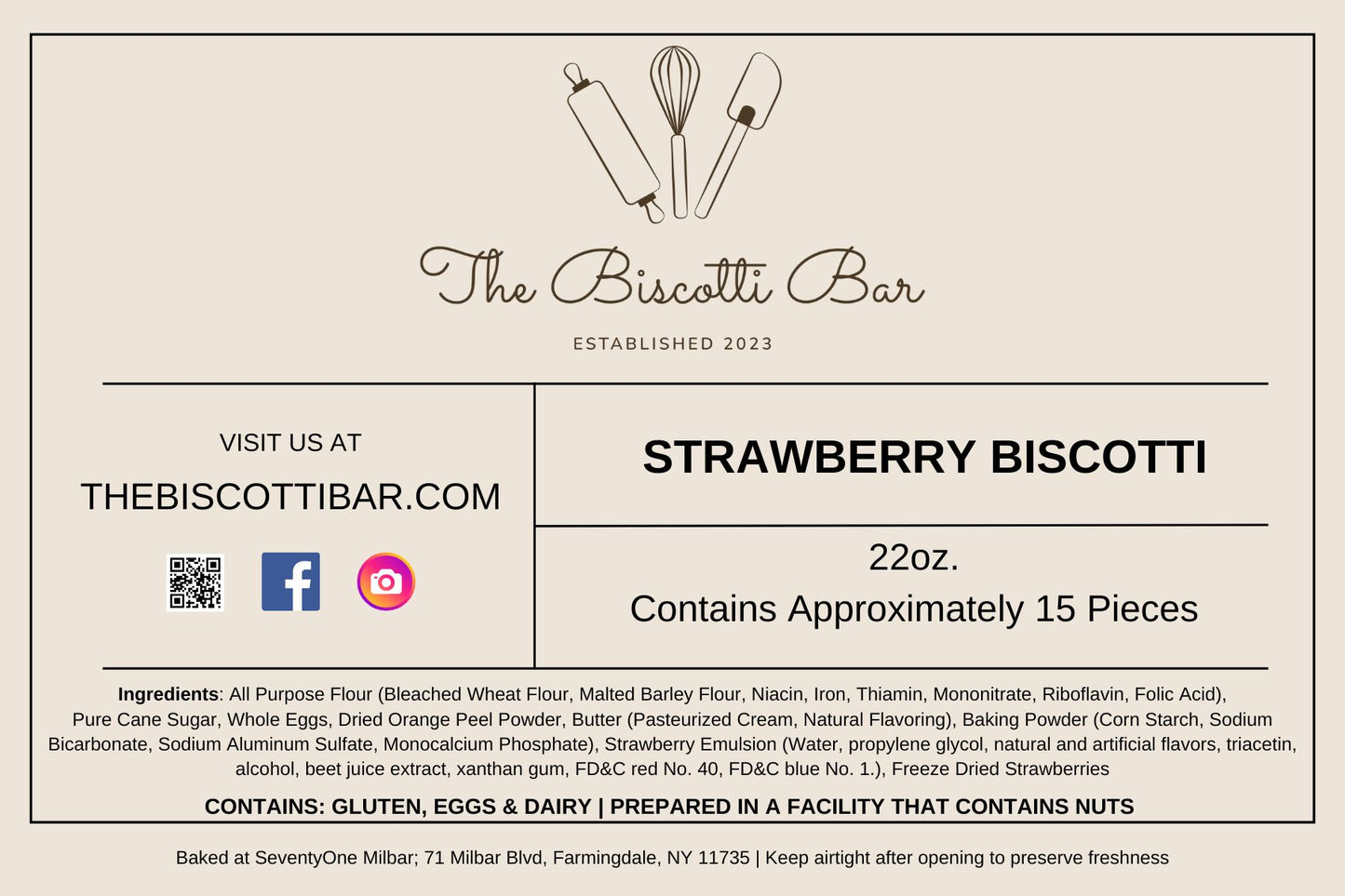 Strawberry Biscotti