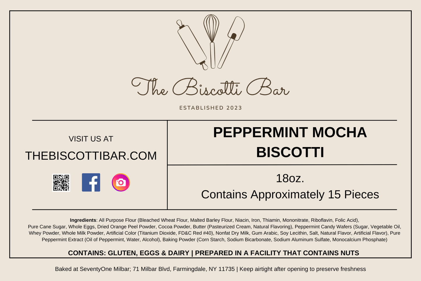 Peppermint Mocha Biscotti