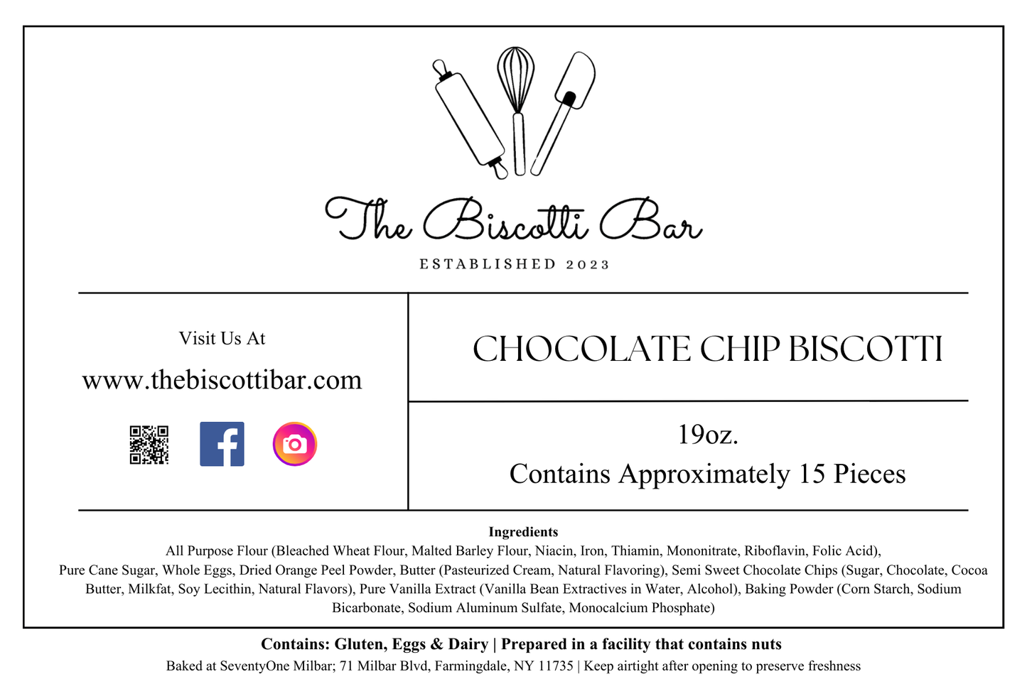 Chocolate Chip Biscotti