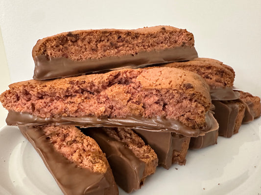 Chocolate Covered Strawberry Biscotti