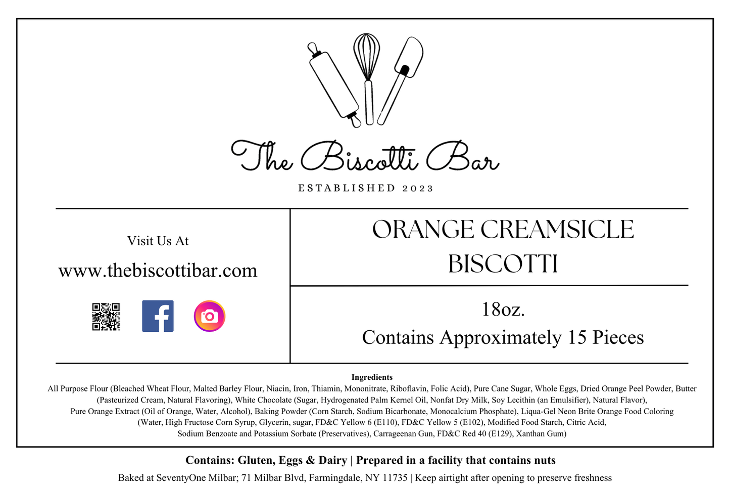 Orange Creamsicle Biscotti